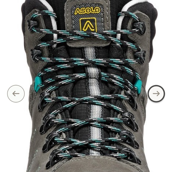 Asolo Falcon EVO NBK GV Charcoal and Teal Hiking Boots - Picture 5 of 13